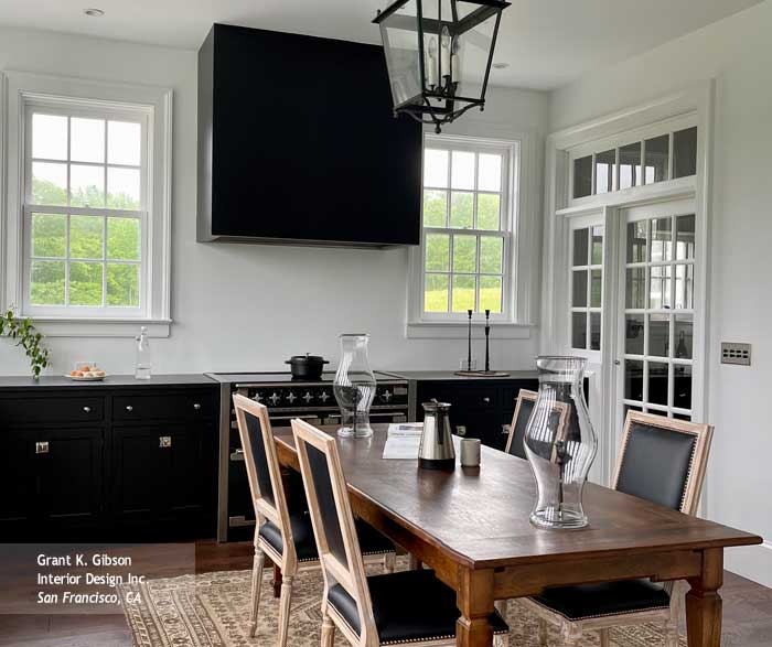 Historic Style All Black Kitchen Cabinetry
