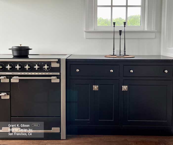 Historic Style All Black Kitchen Cabinetry