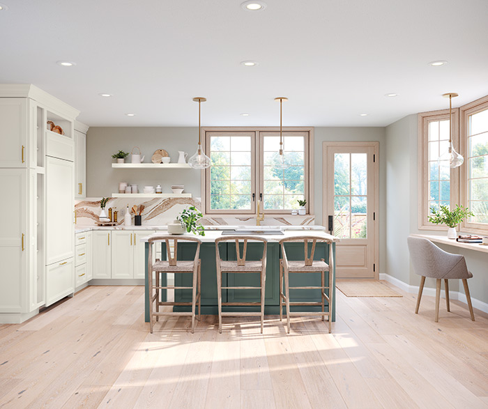 Two-Tone Maple Kitchen Cabinets