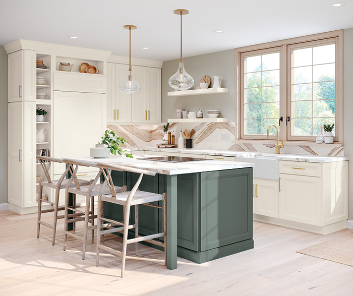 Two-Tone Maple Kitchen Cabinets